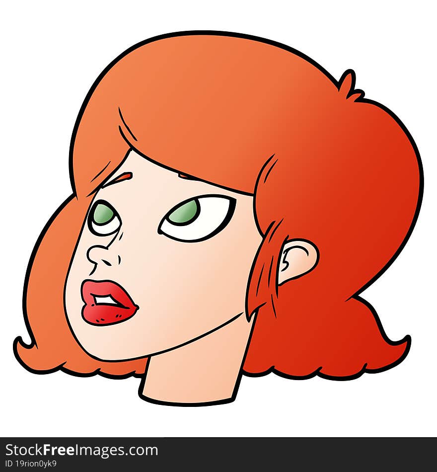 cartoon redhead girl. cartoon redhead girl