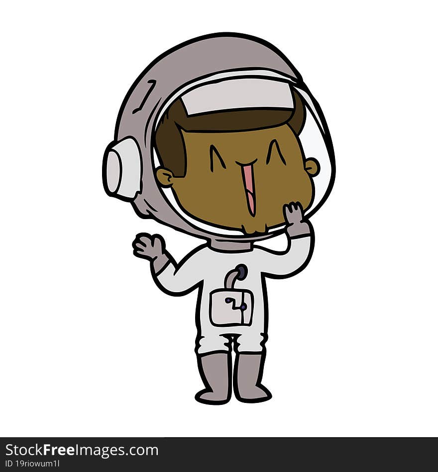 laughing cartoon astronaut. laughing cartoon astronaut