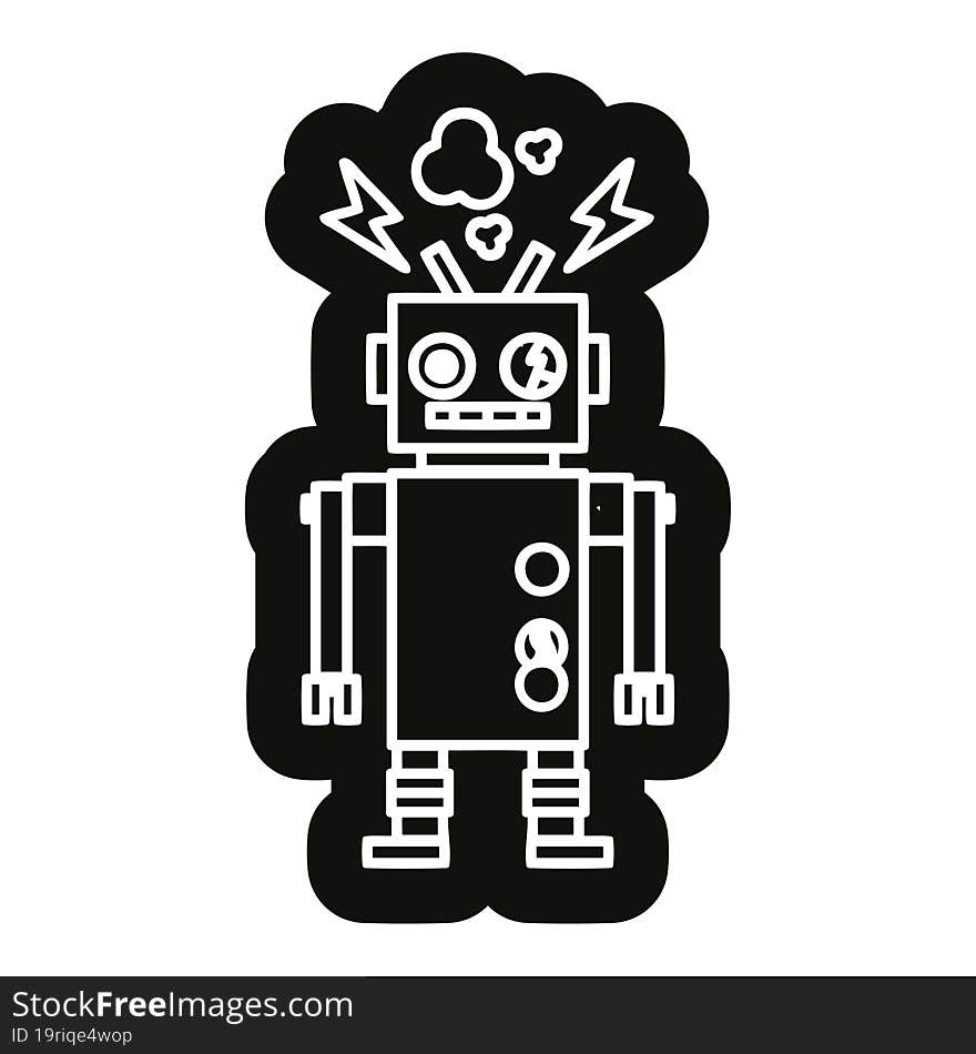 malfunctioning robot icon