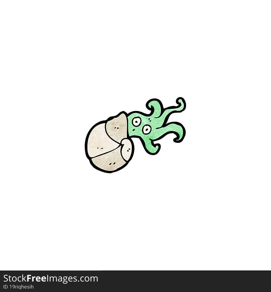 cartoon nautilus squid