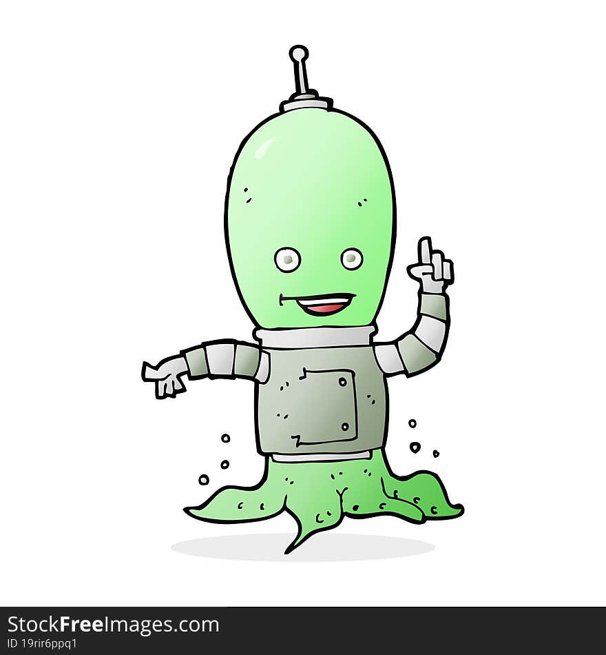 cartoon alien spaceman