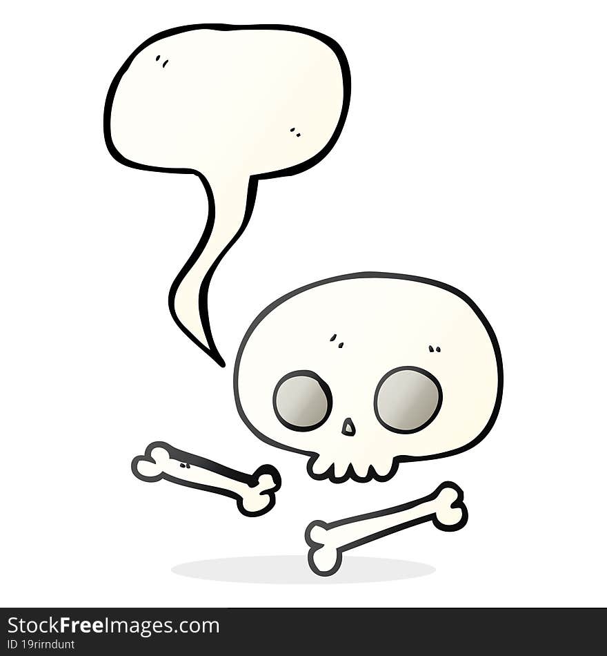 Speech Bubble Cartoon Skull And Bones