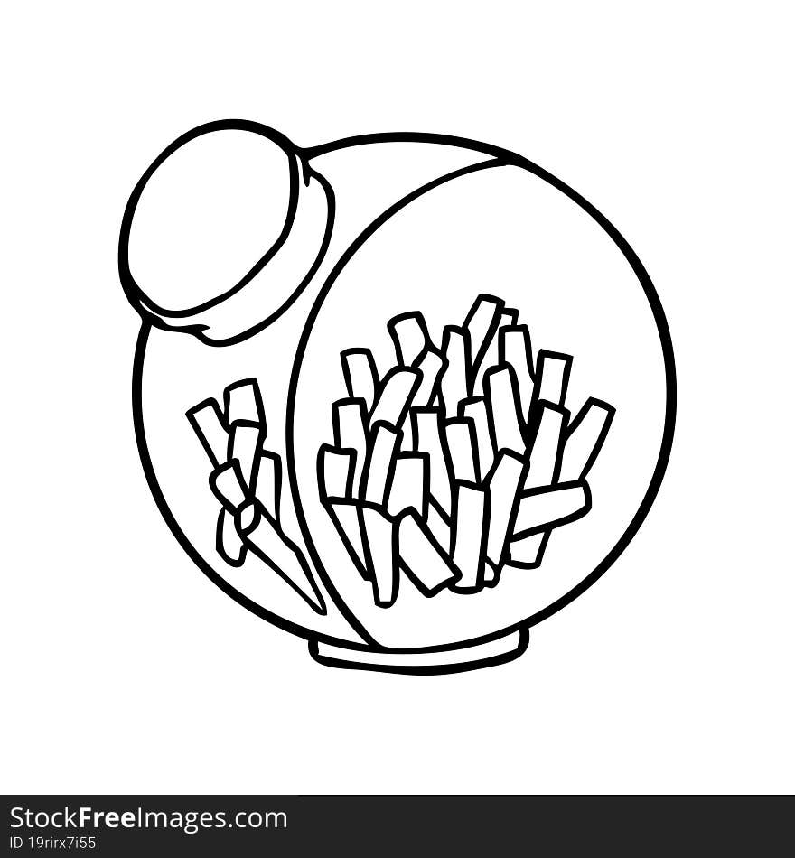 line drawing of a candy in a sweet jar. line drawing of a candy in a sweet jar