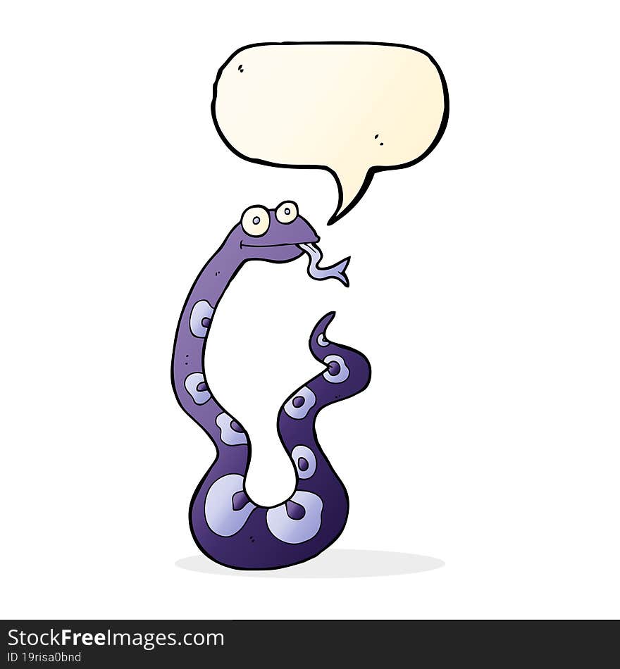 cartoon snake with speech bubble