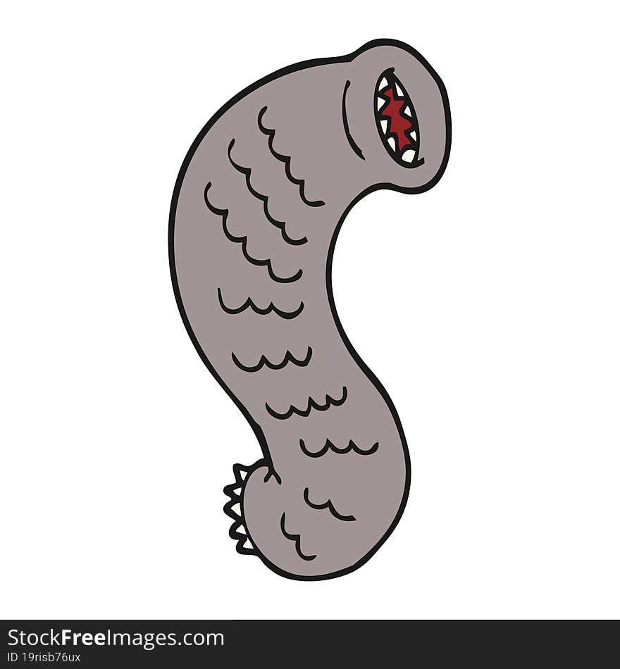 cartoon doodle hungry leech