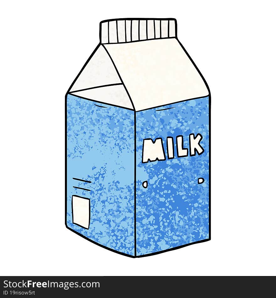 cartoon milk carton. cartoon milk carton