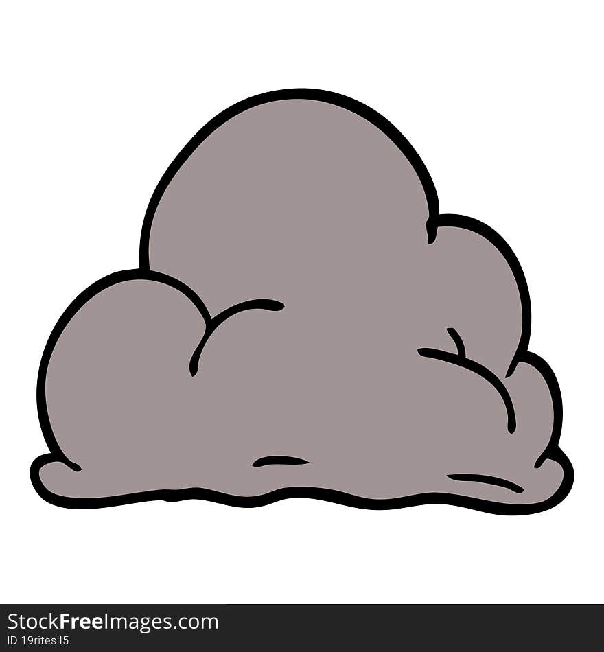 cartoon doodle storm cloud