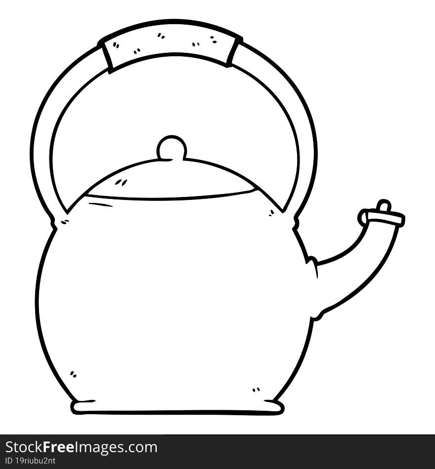 cartoon kettle. cartoon kettle