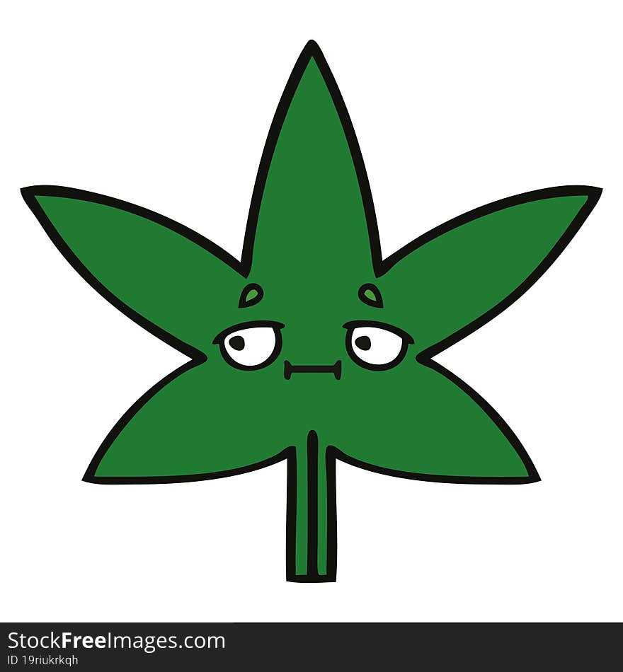 cute cartoon marijuana leaf