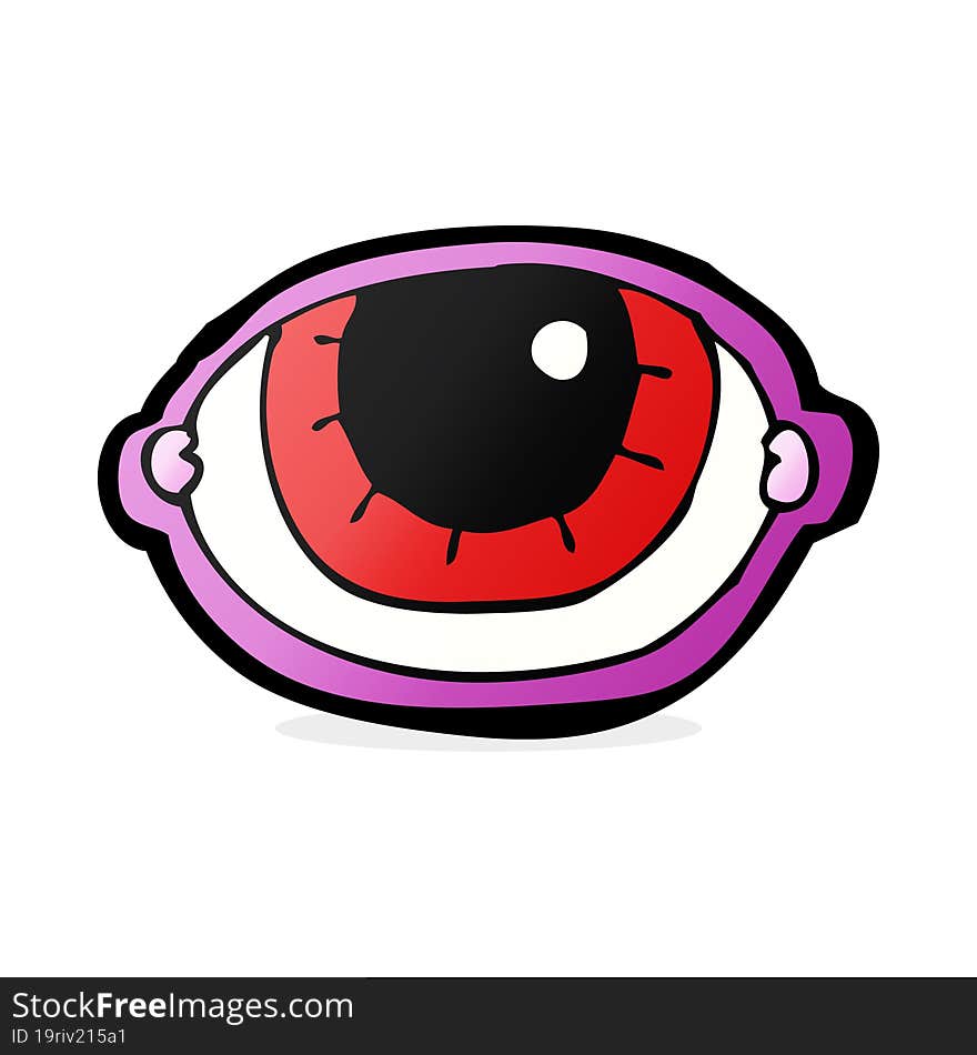 cartoon staring eye