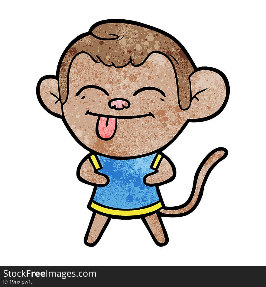 funny cartoon monkey. funny cartoon monkey