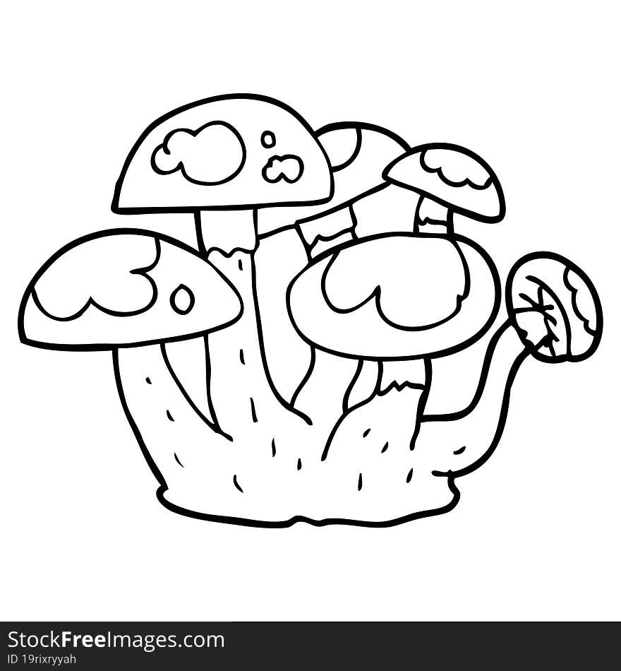 Cartoon Mushrooms