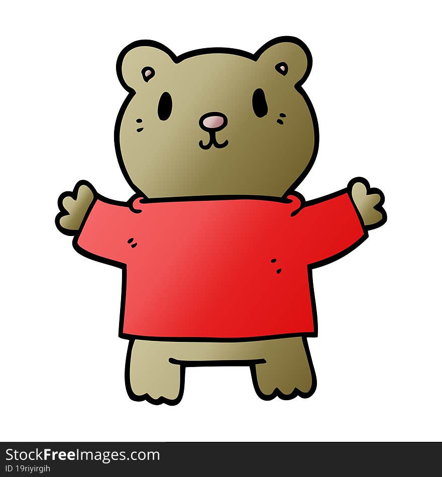 cartoon doodle teddy bear