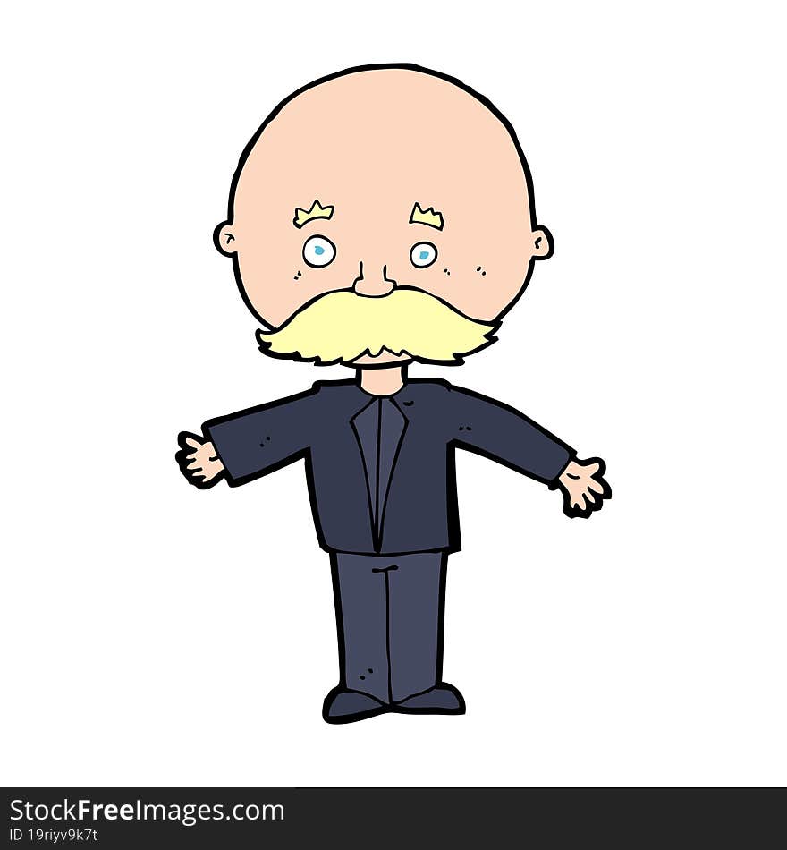 Cartoon Man With Mustache