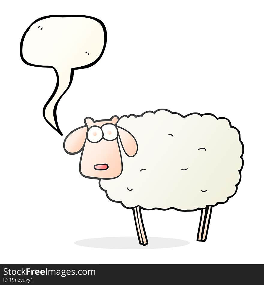 speech bubble cartoon sheep