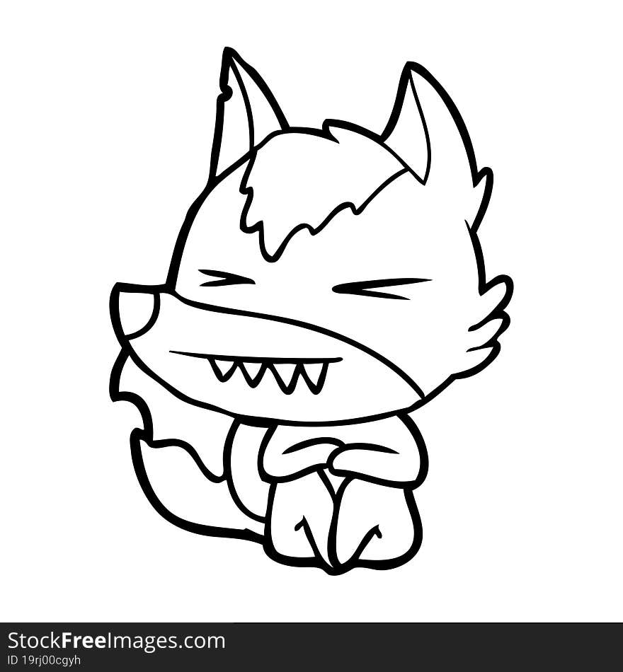 angry wolf cartoon. angry wolf cartoon