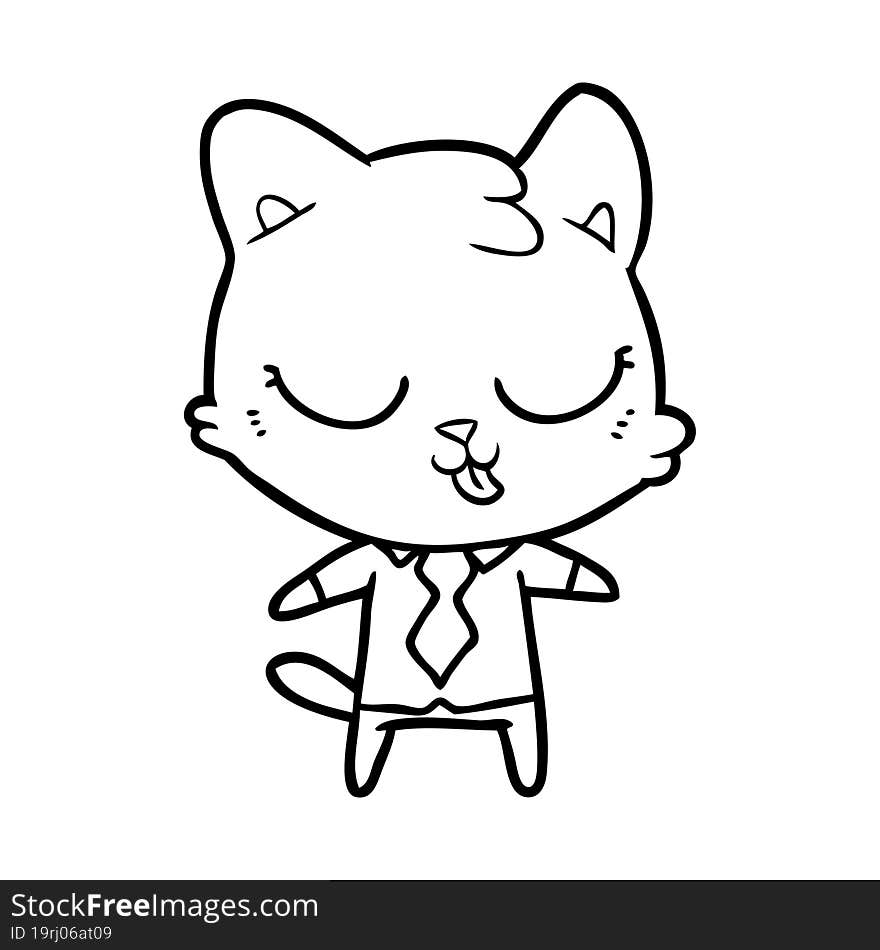 cartoon business cat. cartoon business cat