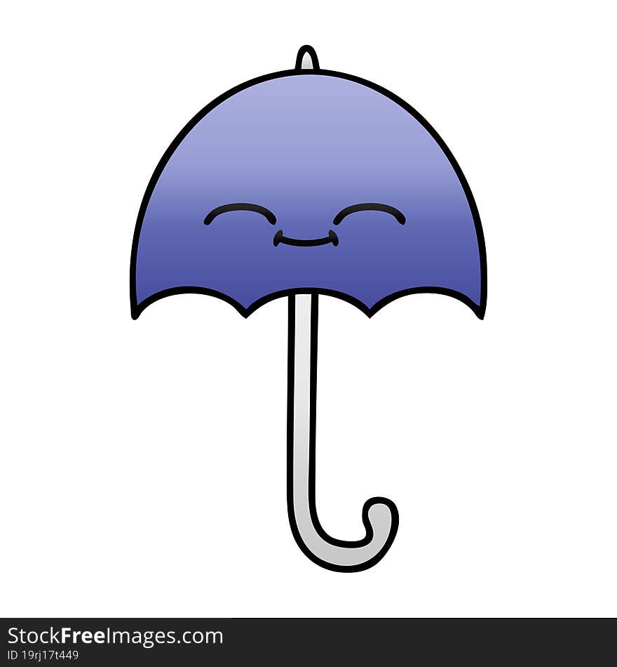 gradient shaded cartoon umbrella