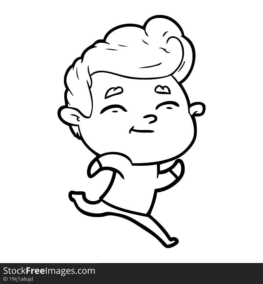 running cartoon man. running cartoon man