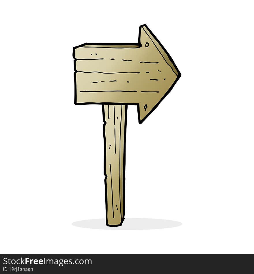 cartoon sign post