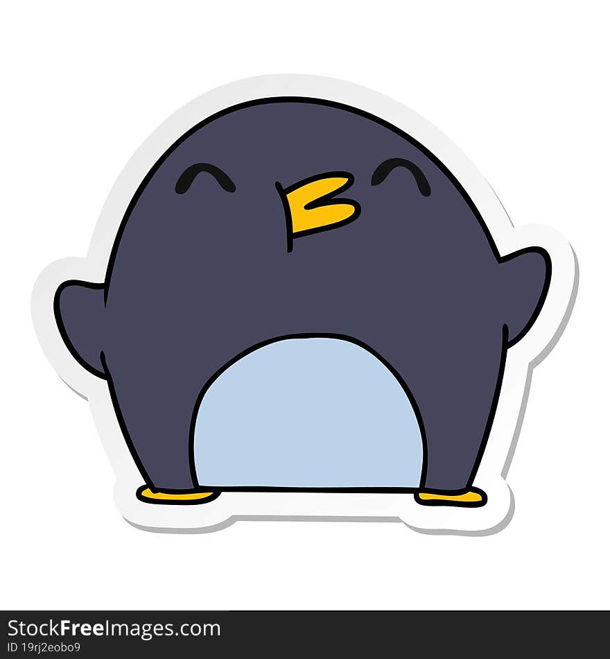 sticker cartoon cute kawaii happy penguin