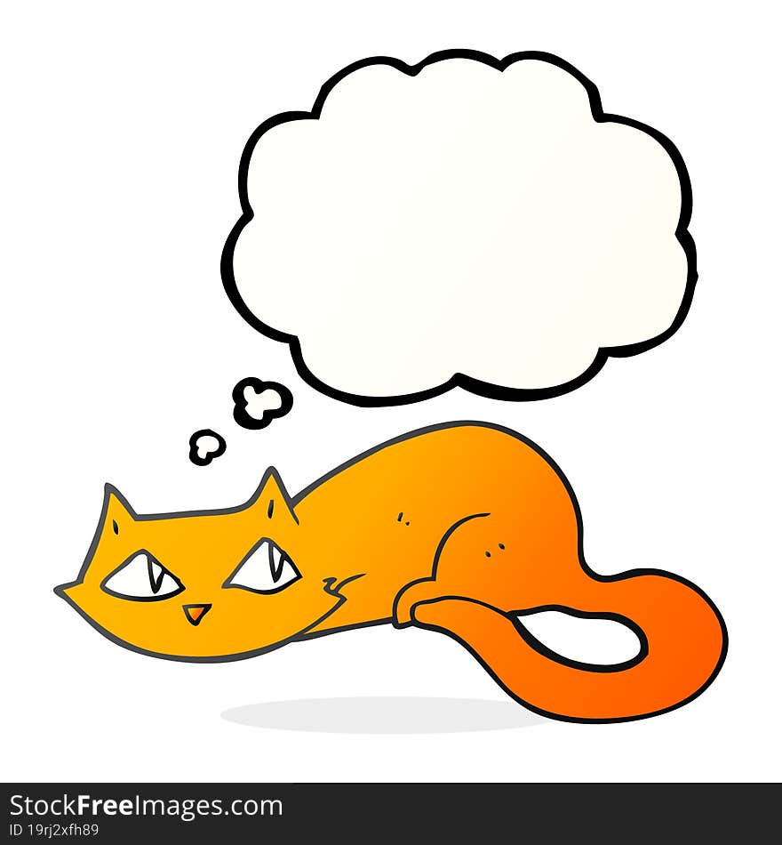 thought bubble cartoon cat