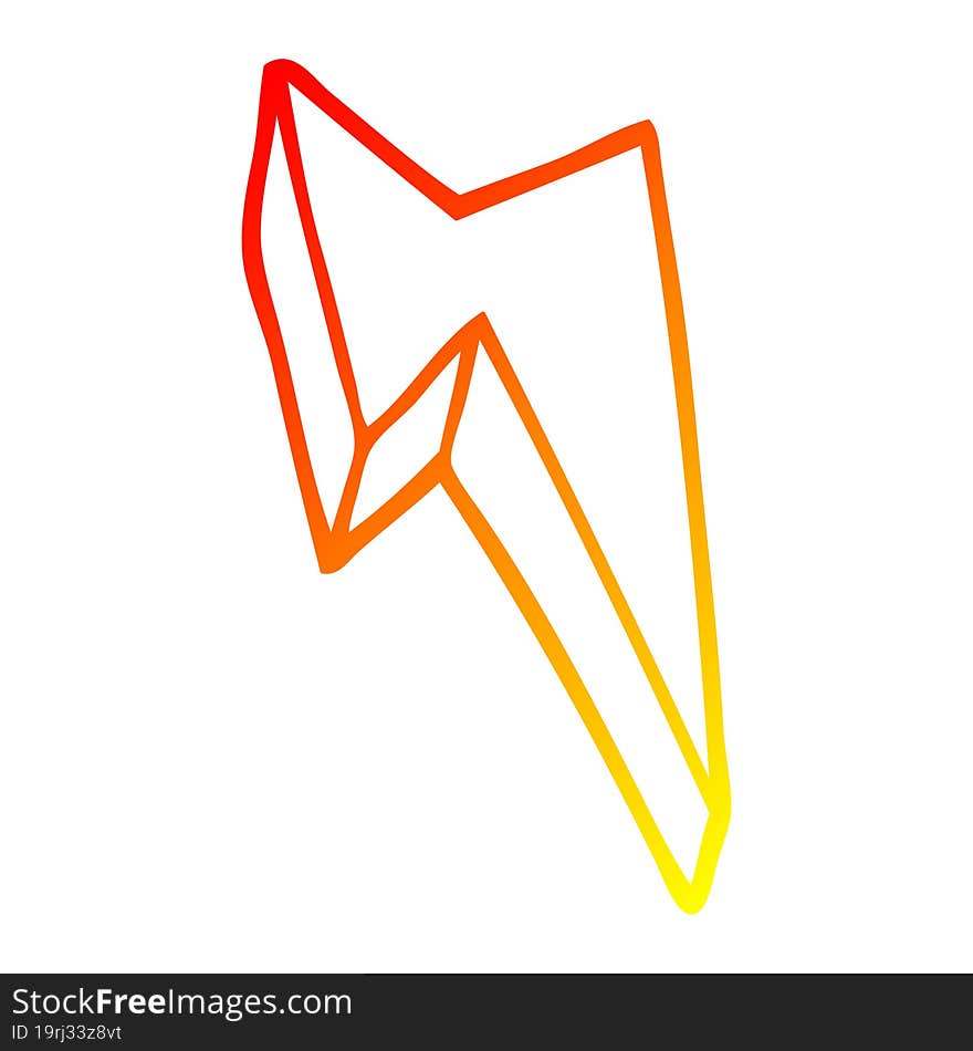 Warm Gradient Line Drawing Cartoon Decorative Lightning Bolt