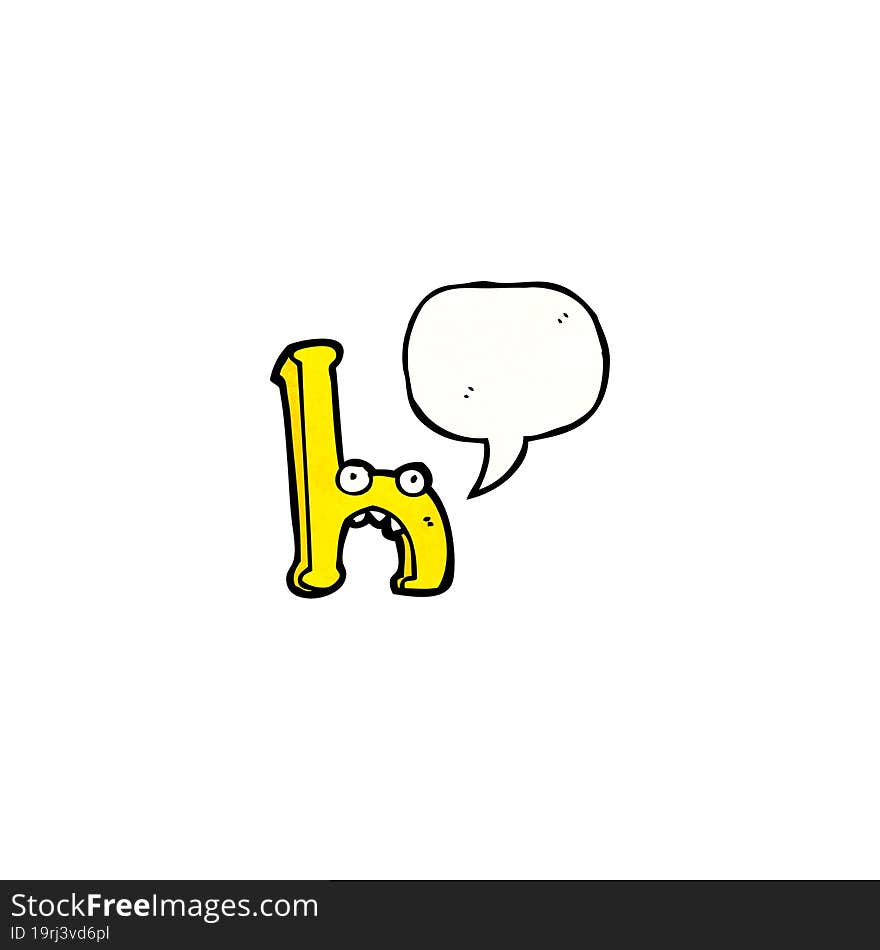 Cartoon Letter H