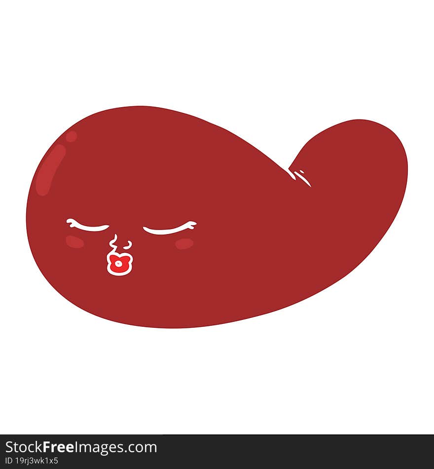 Flat Color Style Cartoon Gall Bladder