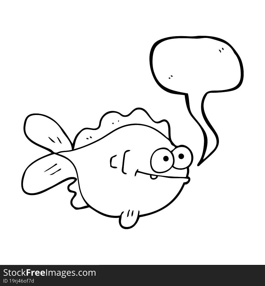 speech bubble cartoon fish