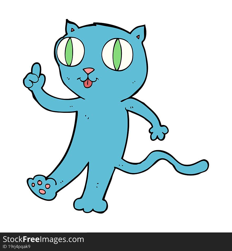 cartoon  cat with idea