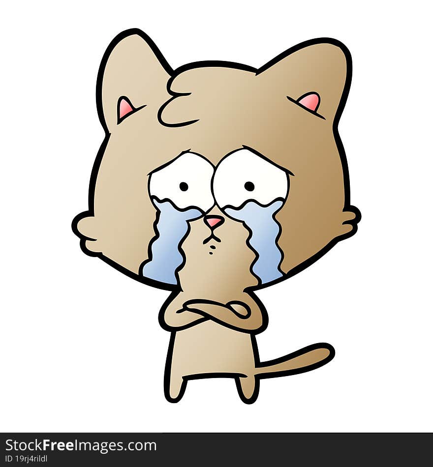 cartoon crying cat. cartoon crying cat