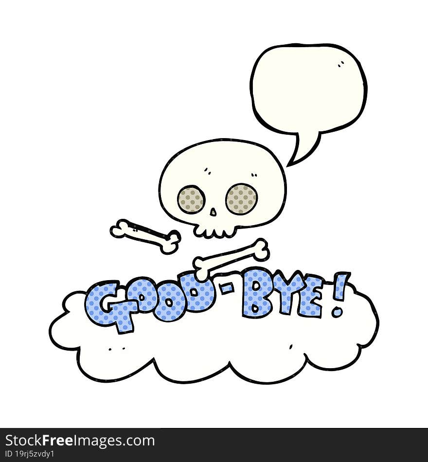 Comic Book Speech Bubble Cartoon Good-bye Symbol