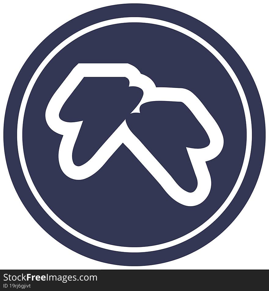 lightning bolts circular icon