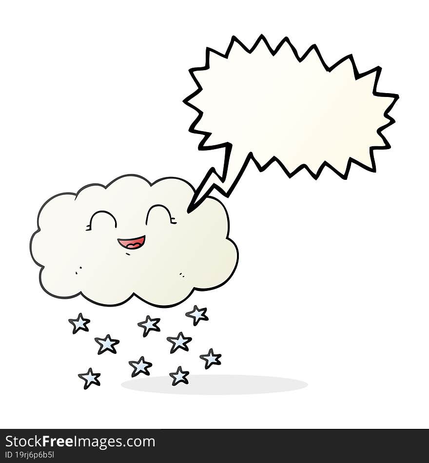 speech bubble cartoon cloud snowing