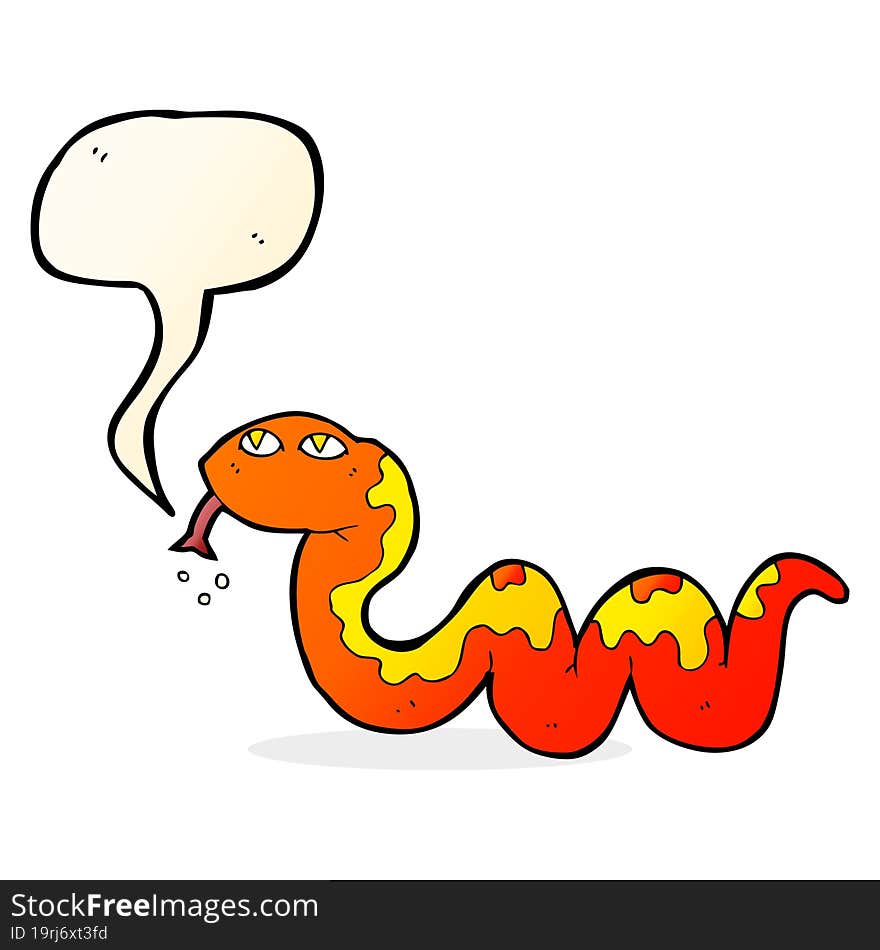 cartoon snake with speech bubble