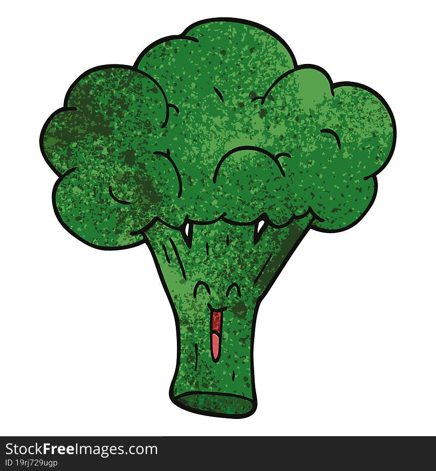 Cartoon Doodle Broccoli