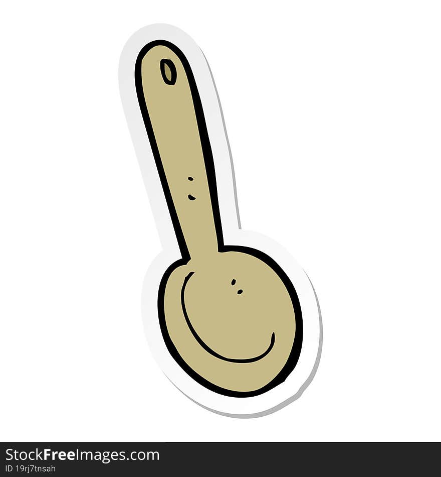 sticker of a cartoon spoon