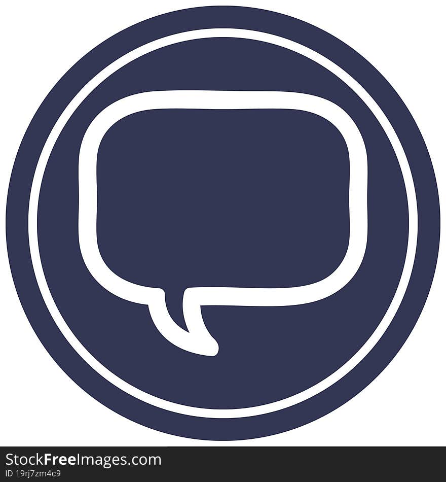 speech bubble circular icon