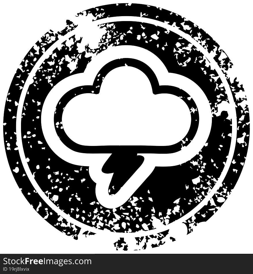 storm cloud distressed icon