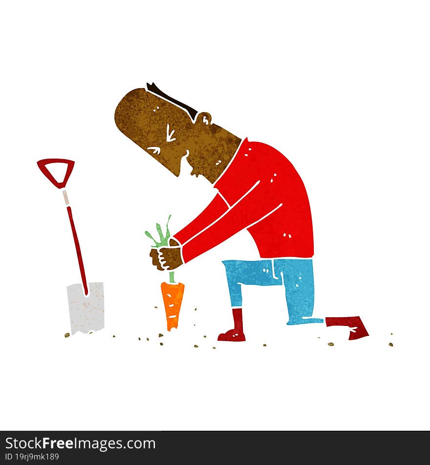 cartoon gardener