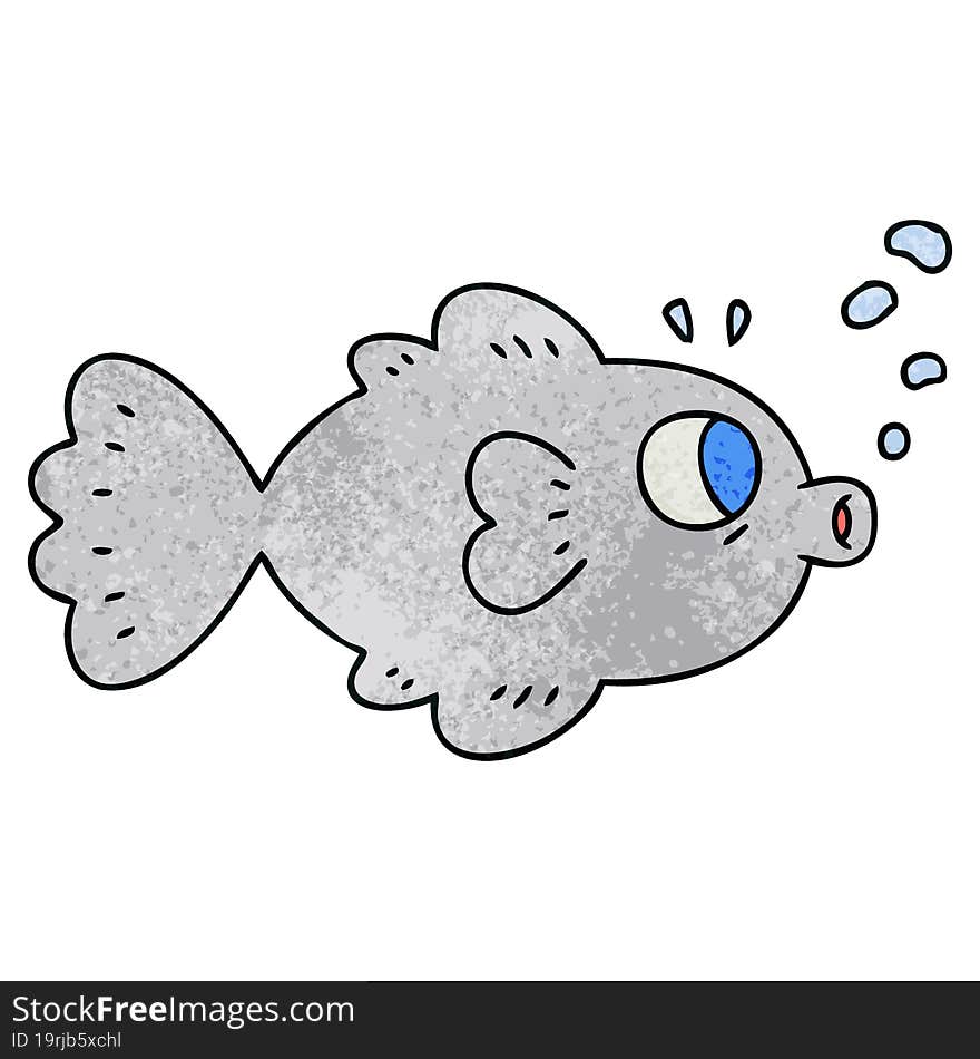 Quirky Hand Drawn Cartoon Fish