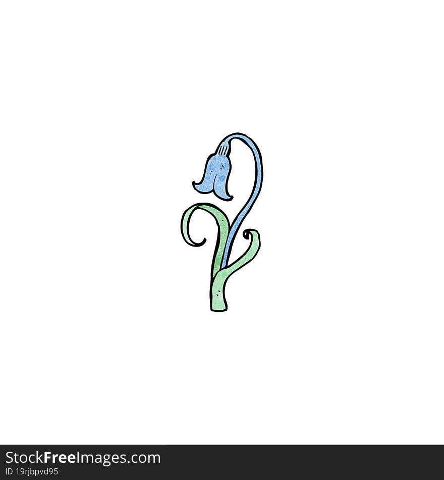 blue flower cartoon