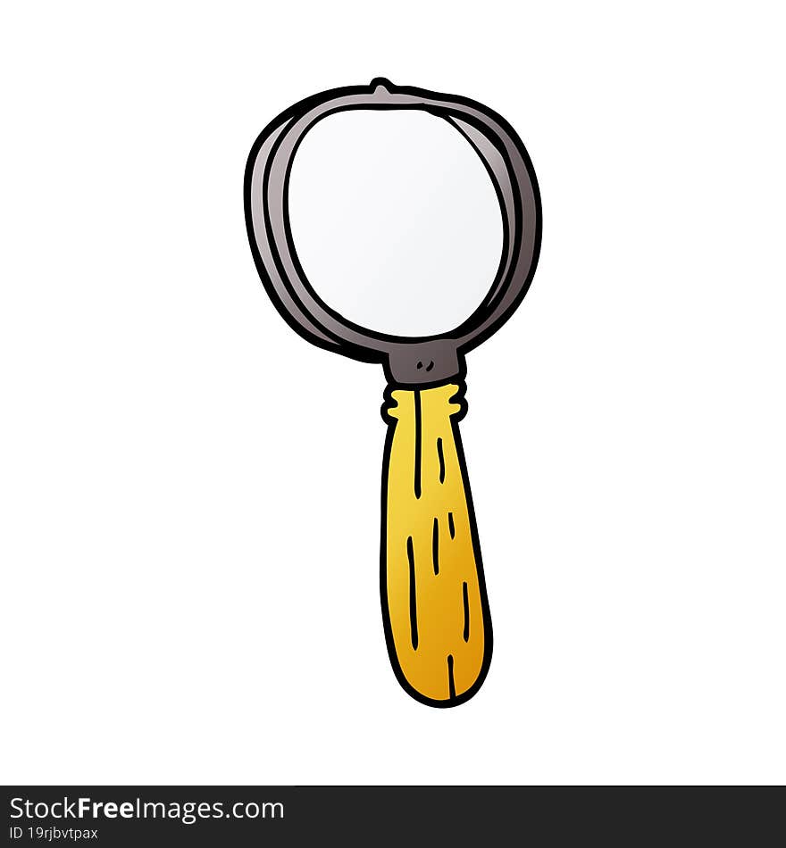 Cartoon Doodle Magnifying Glass