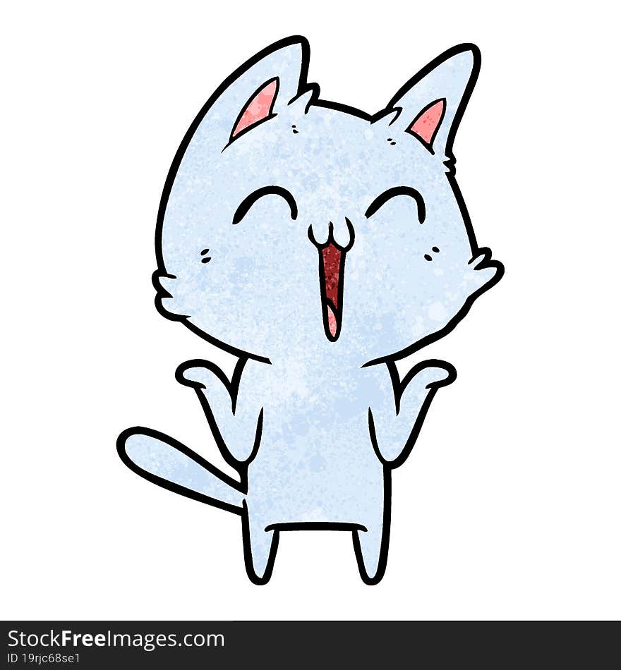 happy cartoon cat. happy cartoon cat