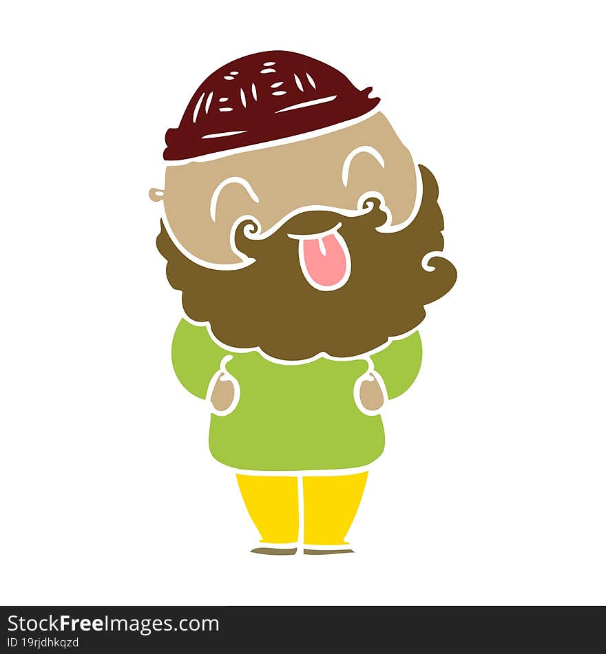 Man With Beard Sticking Out Tongue