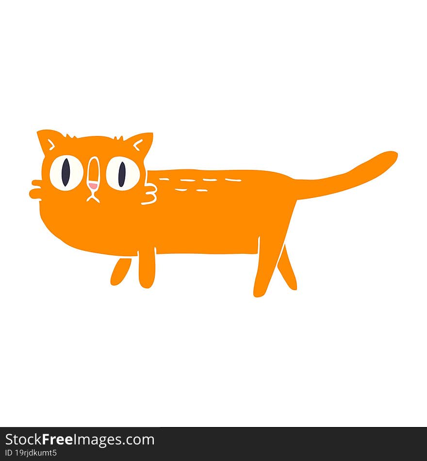 cartoon doodle funny cat