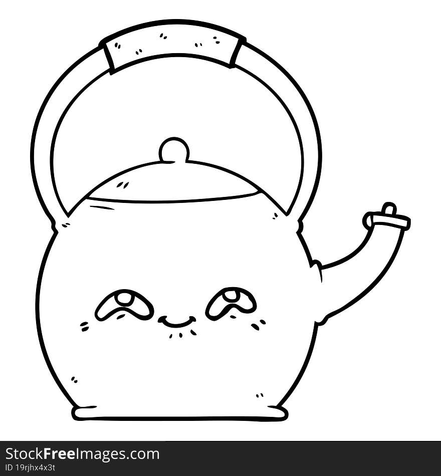 cartoon kettle. cartoon kettle