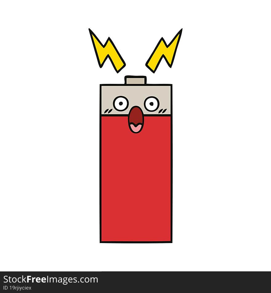 cute cartoon battery