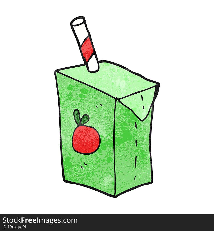 textured cartoon juice box